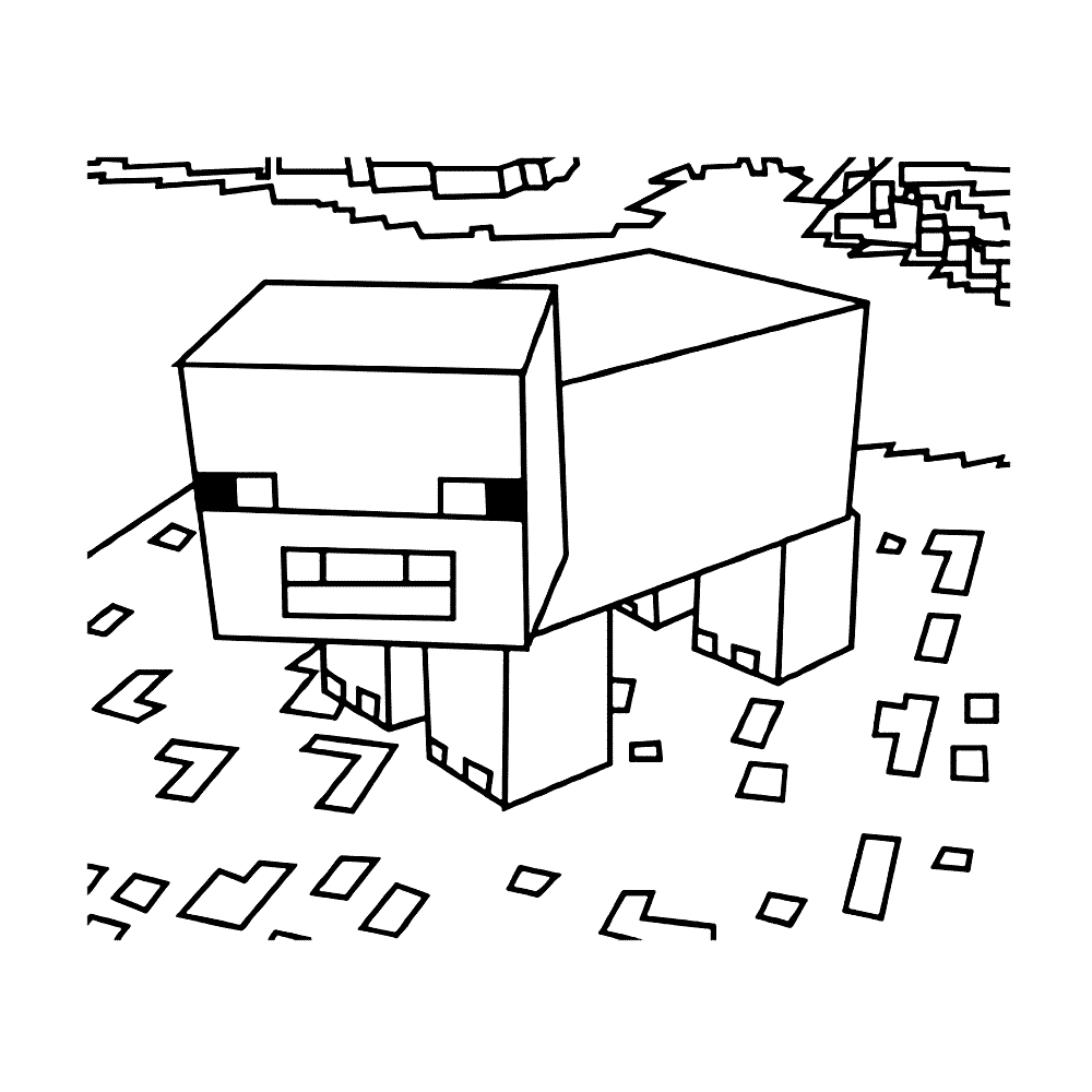 Plansa de colorat cu Minecraft 6 29